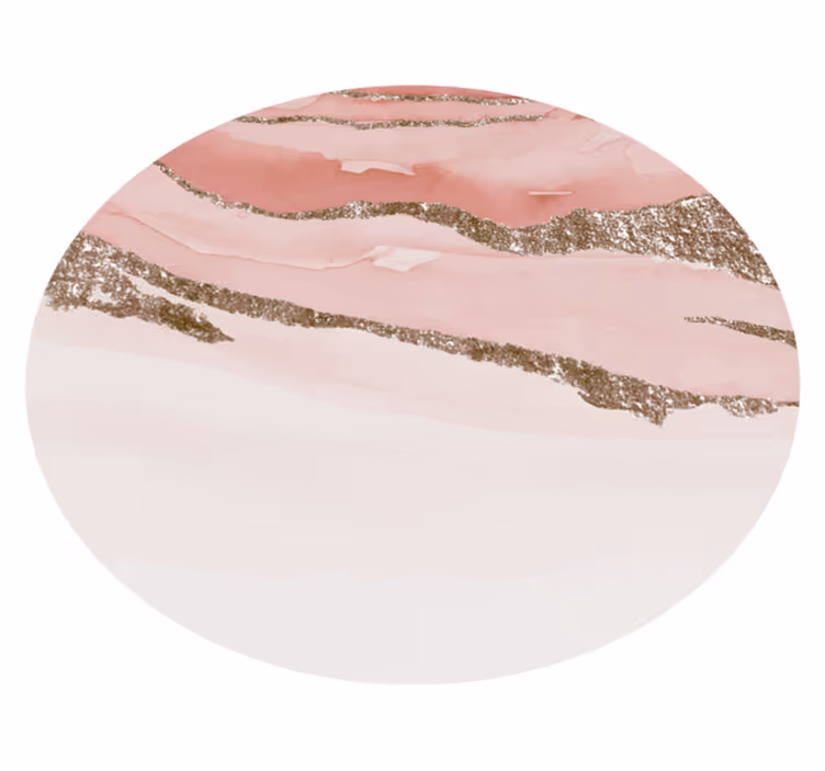 Tapis vinyle rond rose abstrait - TenStickers