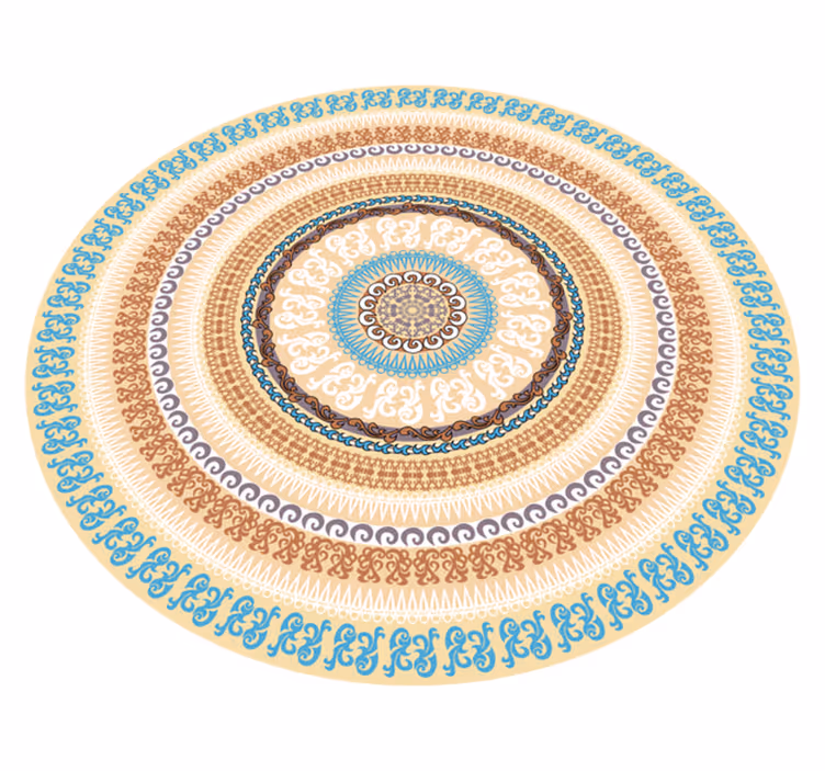 Tapis vinyle mandala motif cercle mandala - TenStickers