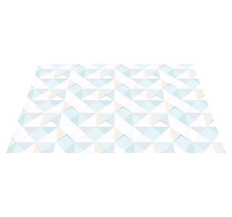 Tapis vinyle géométrique motif formes couleur pastel - TenStickers