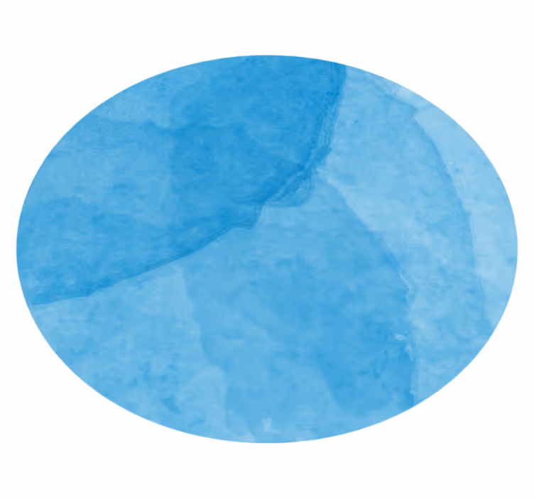 Tapis vinyle rond minimaliste nuances bleues - TenStickers