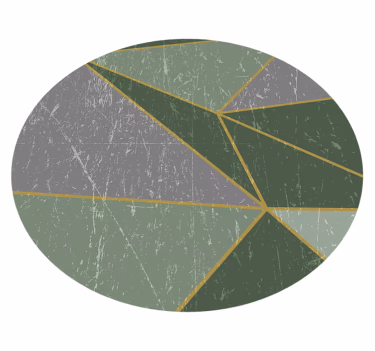 Tapis vinyle géométrique cercle à motifs géométriques - TenStickers