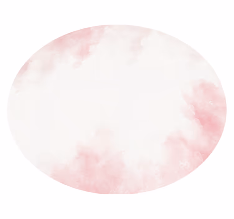 Tapis vinyle rond minimaliste aquarelle blanc et rose - TenStickers
