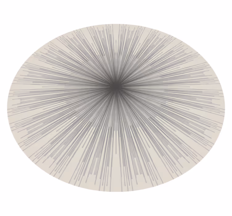 Tapis vinyle circulaire lignes minimalistes - TenStickers