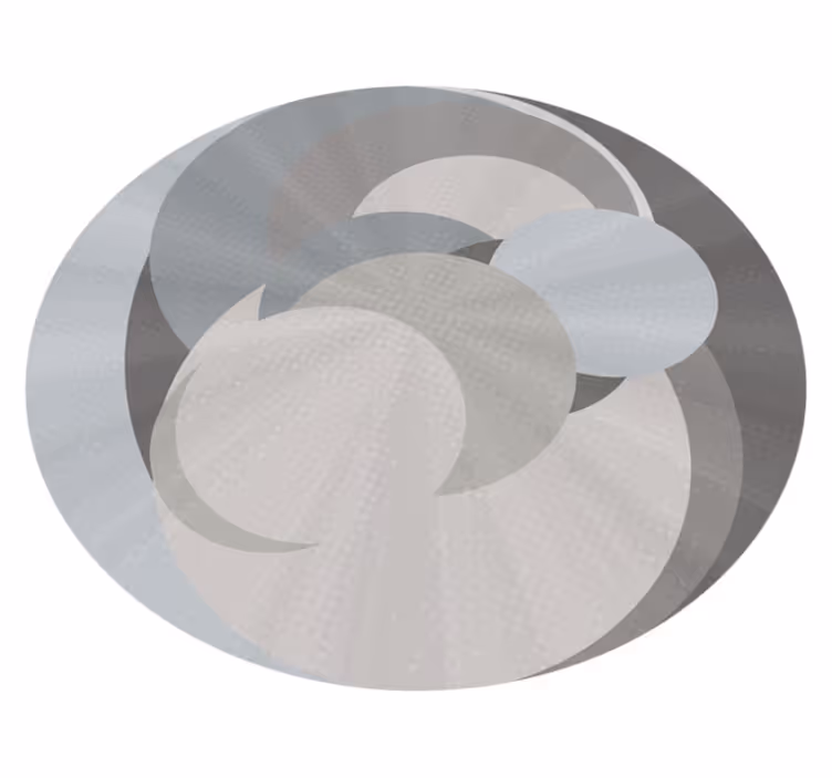 Tapis vinyle géométrique illusion de cercles superposés - TenStickers
