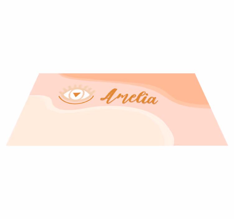 Tapis vinyle personnalisé motif oeil couleur pastel - TenStickers