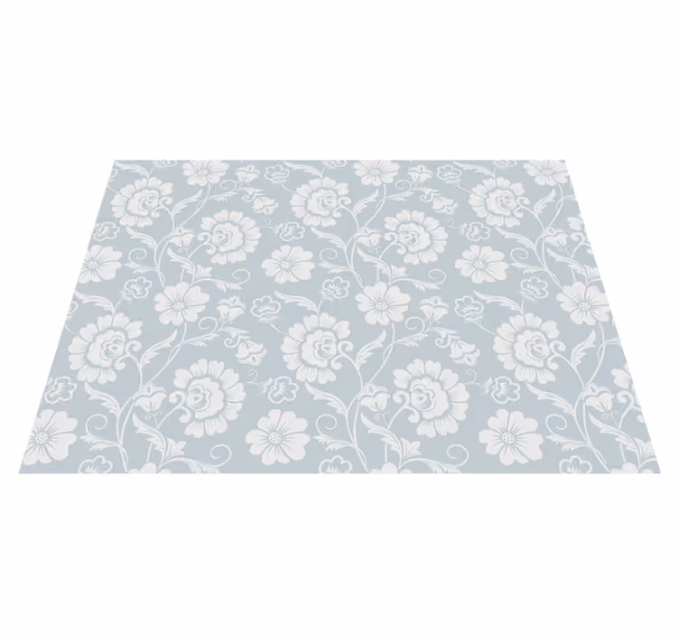 Tapis vinyle plantes motif floral vintage - TenStickers