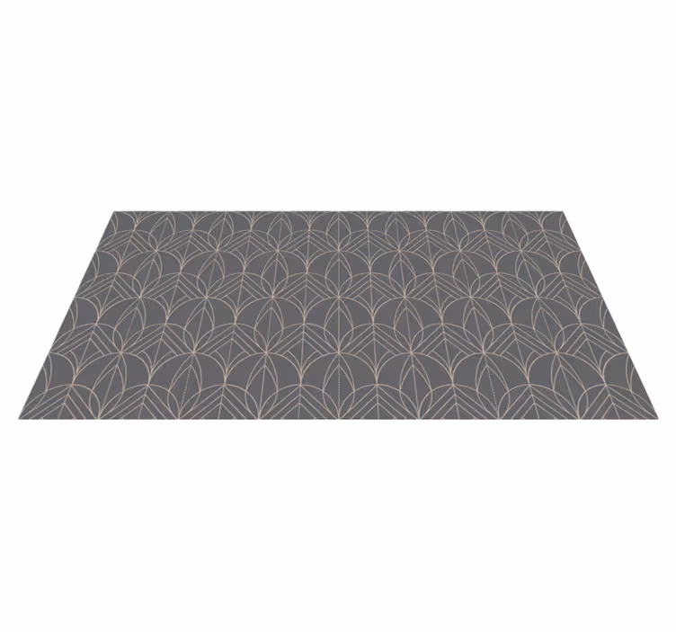 Tapis vinyle géométrique couleur gris - TenStickers