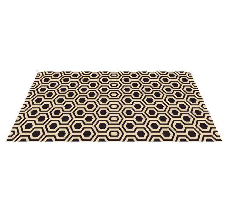 Tapis vinyle beige motif ruche - TenStickers