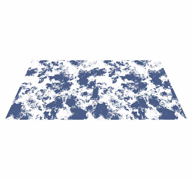Tapis vinyle motif abstrait bleu - TenStickers