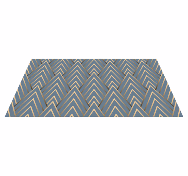 Tapis vinyle géométrique gris chevrons - TenStickers