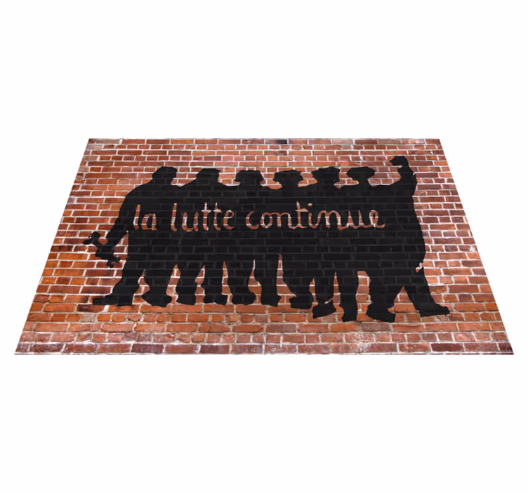 Tapis vinyle moderne La lutte continue 68 - TenStickers