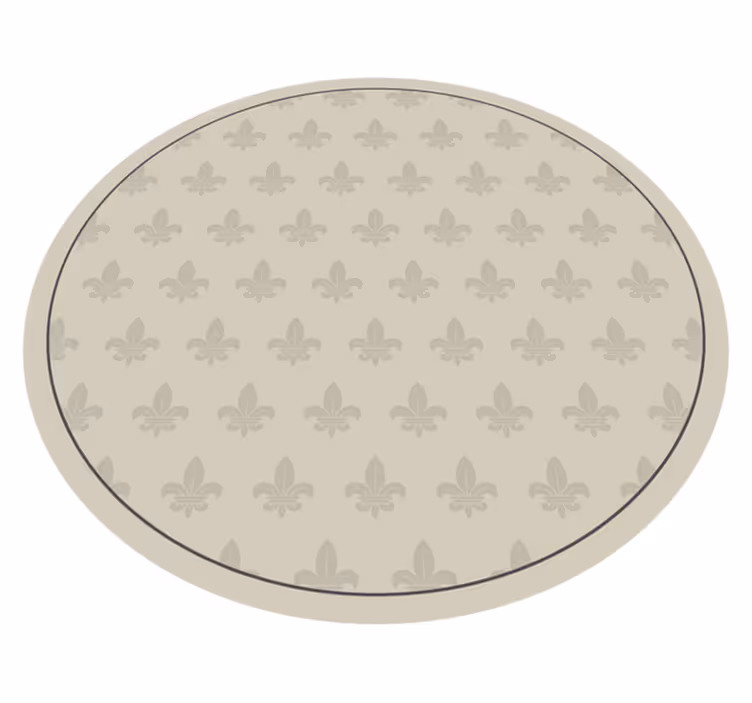 Tapis vinyle salon Fleur de lys - TenStickers