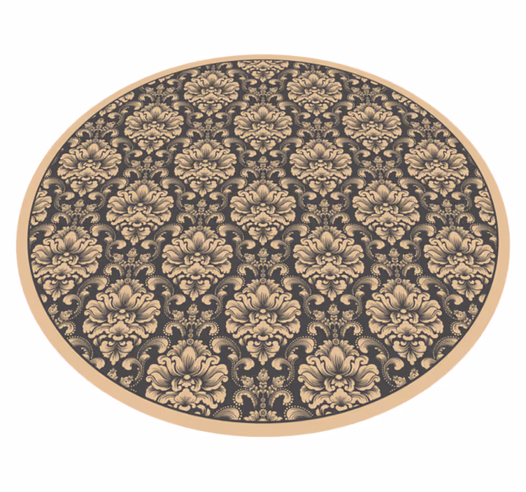 Tapis vinyle rétro Design golden baroque - TenStickers