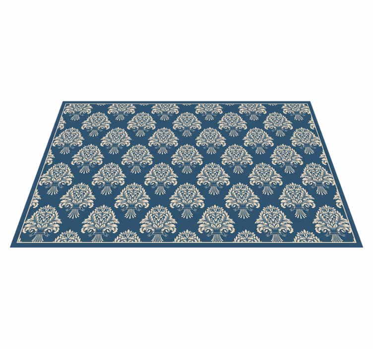 Tapis vinyle rétro Baroque flower design - TenStickers