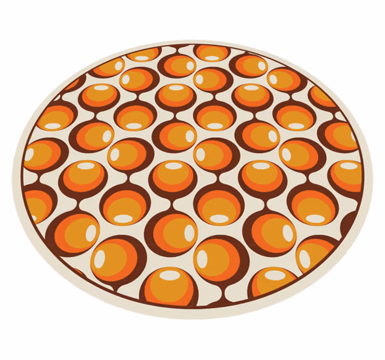 Tapis vinyle géométrique Semi oblong shape - TenStickers