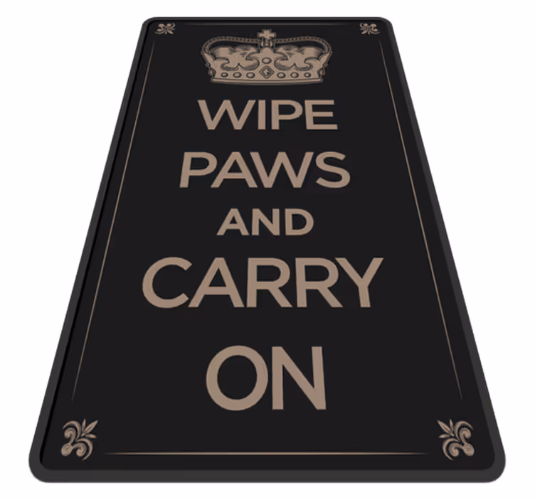 Tapis vinyle Essuyer les pattes et continuer - TenStickers