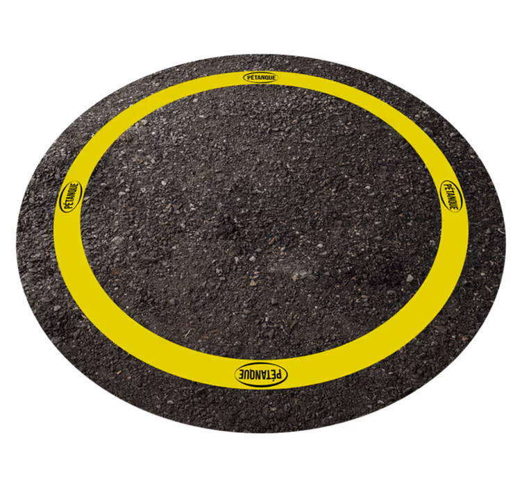Tapis vinyle chambre cercle de tir pétanque - TenStickers