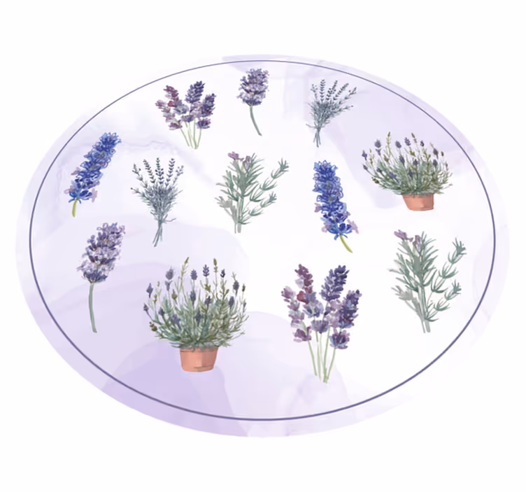 Tapis vinyle chambre motifs provençaux - TenStickers