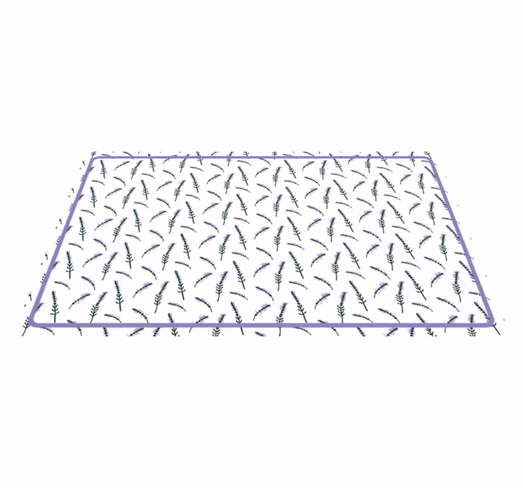 Tapis vinyle salon motif lavande - TenStickers