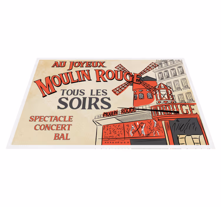 Tapis vinyle rétro le moulin - TenStickers
