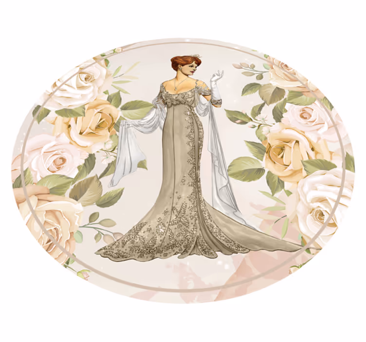Tapis vinyle classique motif belle époque - TenStickers