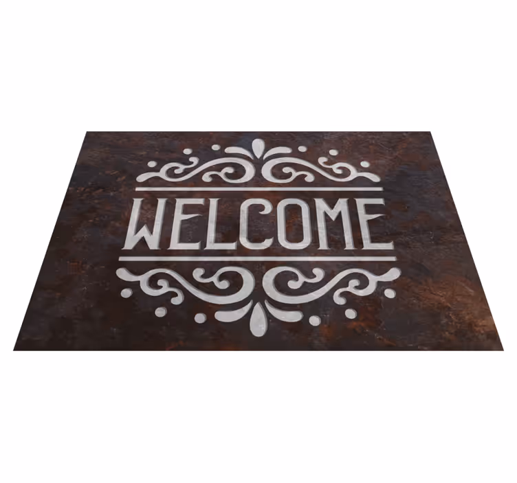 Tapis vinyle entrée vintage Welcome - TenStickers