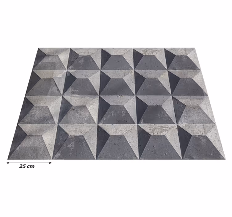 Tapis vinyle motif béton brut texture effet 3D - TenStickers