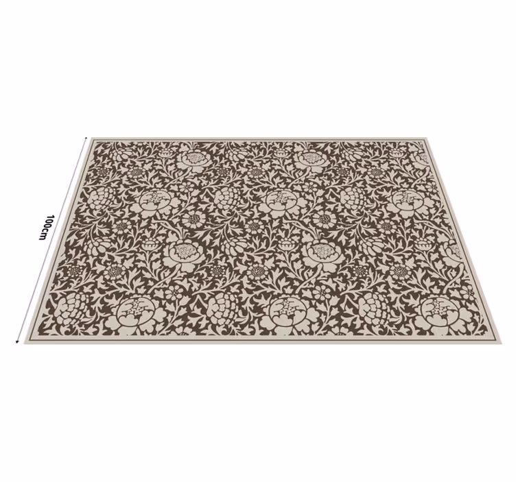 Tapis vinyle rétro motif floral vintage - TenStickers