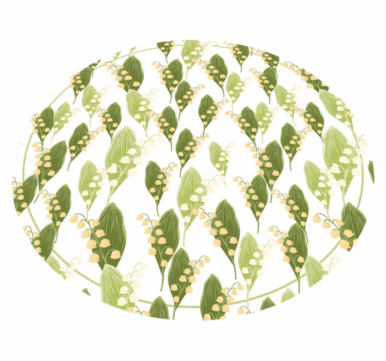 Tapis vinyle salon motif muguet - TenStickers