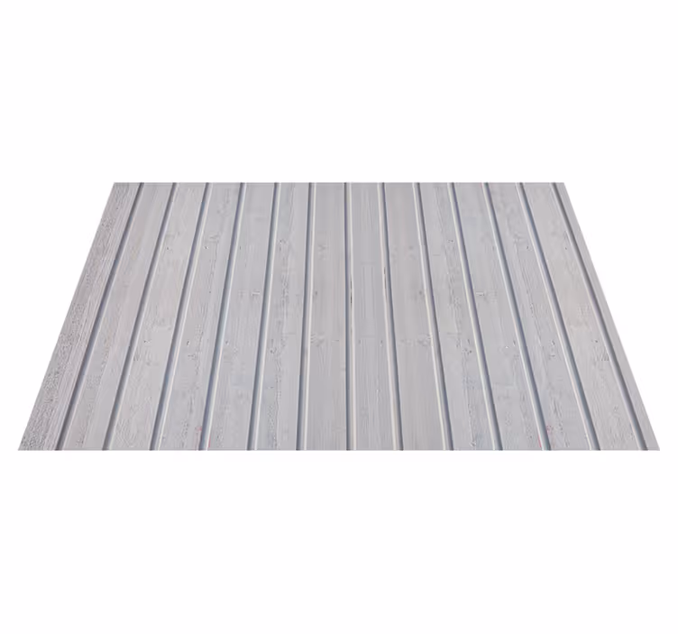 Tapis vinyle blanc imitation bois - TenStickers