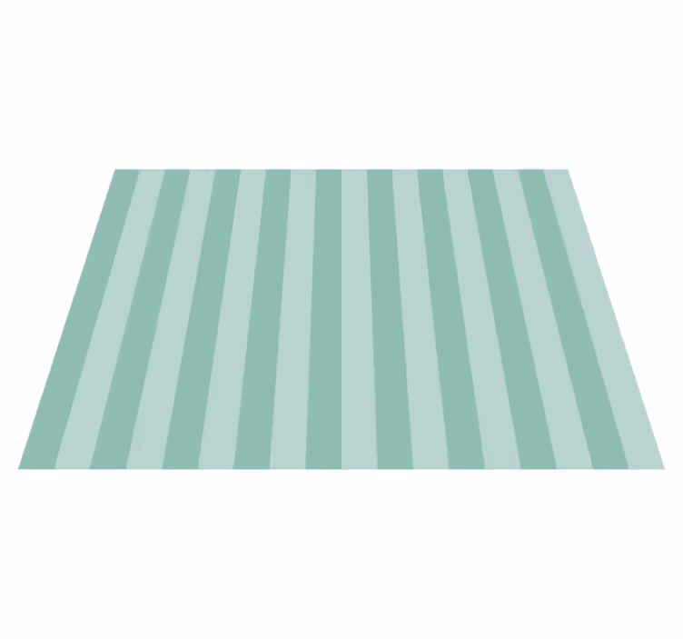 Tapis vinyle salon vert d'eau rayures - TenStickers