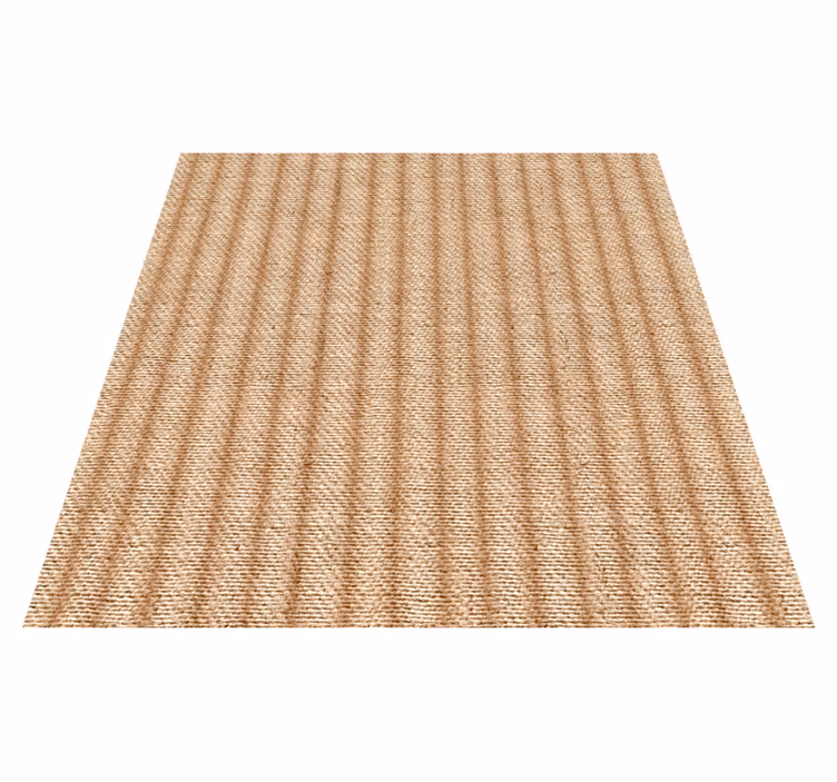 Tapis vinyle salon beige motif effet jute - TenStickers