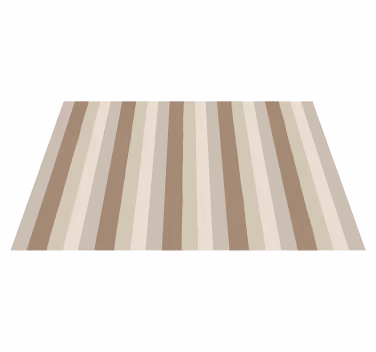 Tapis vinyle salon beige rayures - TenStickers