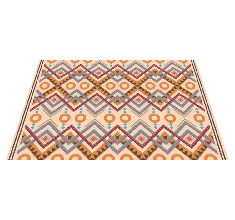 Tapis vinyle motif diamants multicolores - TenStickers