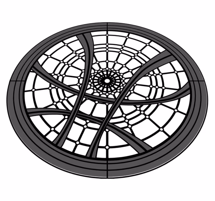 Tapis vinyle rond fenêtre M. l'Étrange - TenStickers