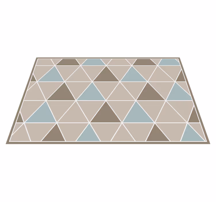 Tapis vinyle formes triangles beiges - TenStickers
