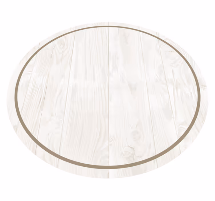 Tapis vinyle rond vintage bois blanc - TenStickers