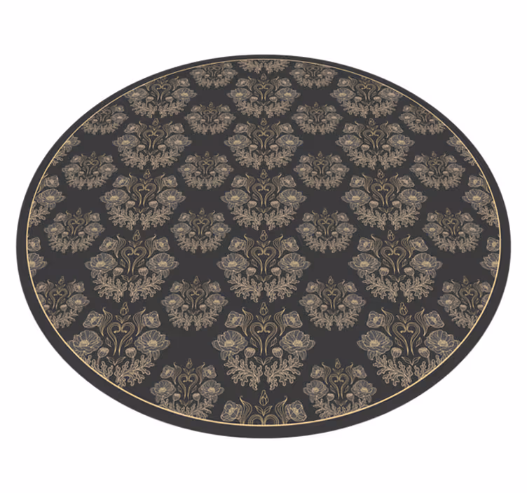 Tapis vinyle rond rétro motif gothique - TenStickers
