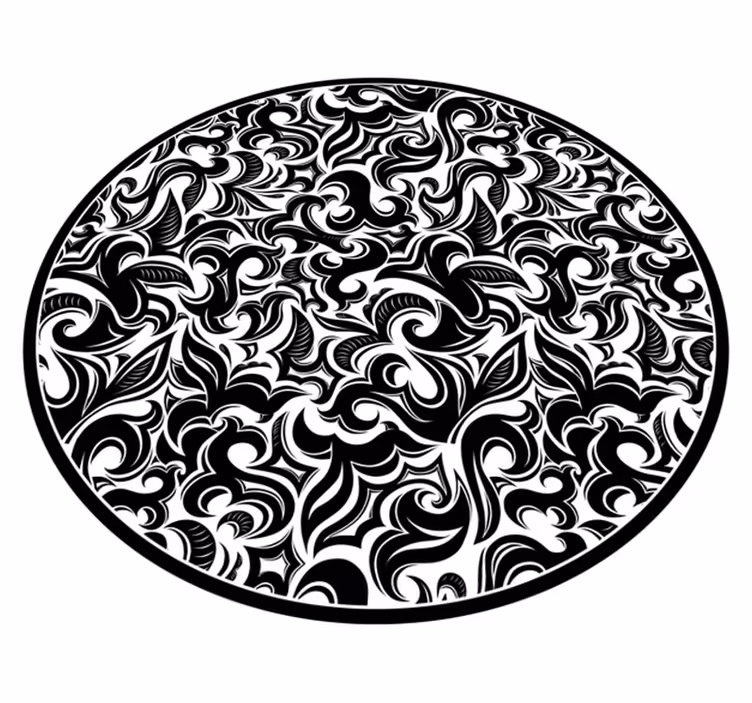 Tapis vinyle motif floral de style gothique - TenStickers