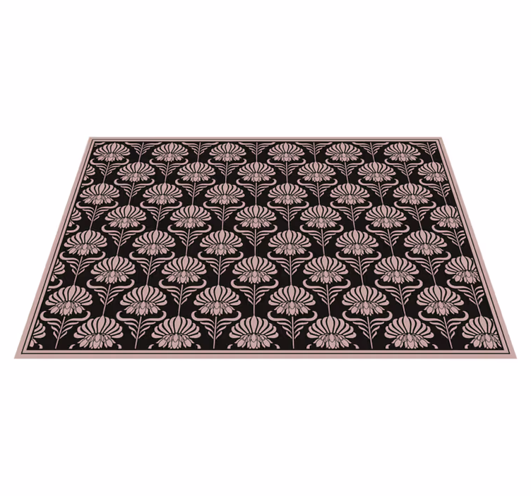 Tapis vinyle rétro motifs art nouveau - TenStickers