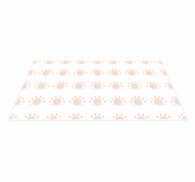 Tapis vinyle soleil abstrait minimaliste - TenStickers