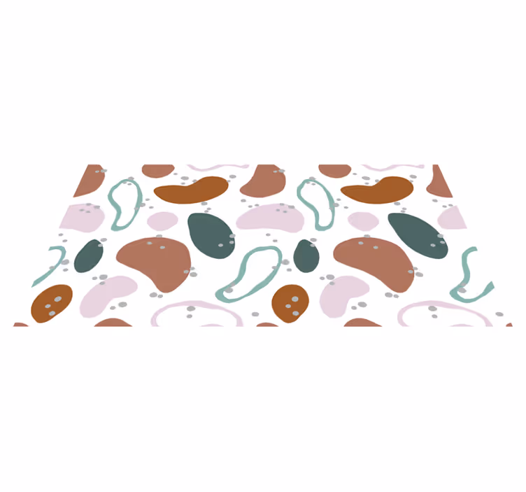 Tapis vinyle aux formes irrégulières abstraites - TenStickers
