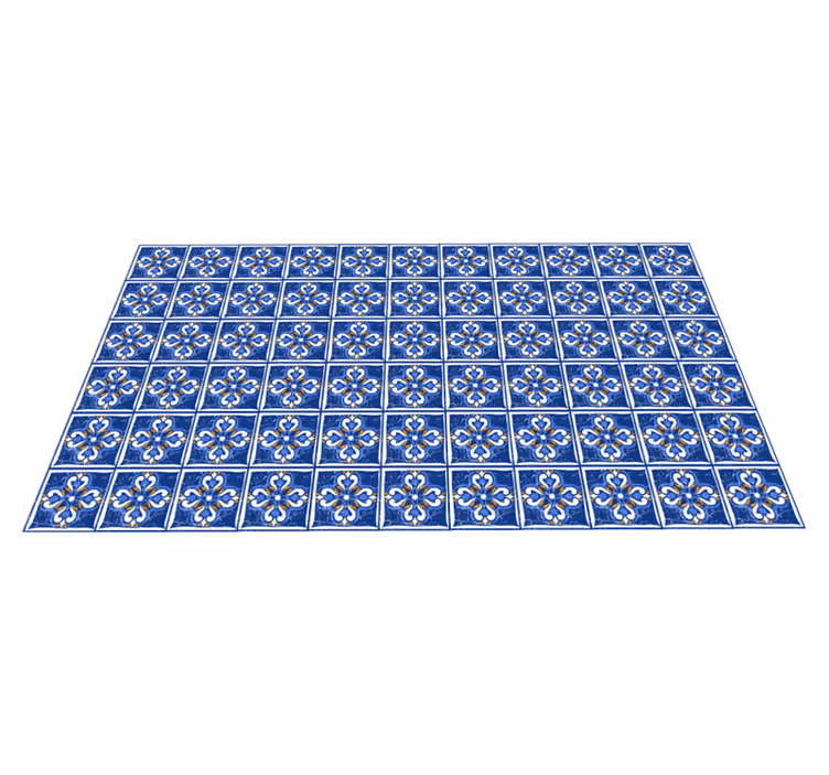 Tapis vinyle carreaux classiques méditerranéen - TenStickers