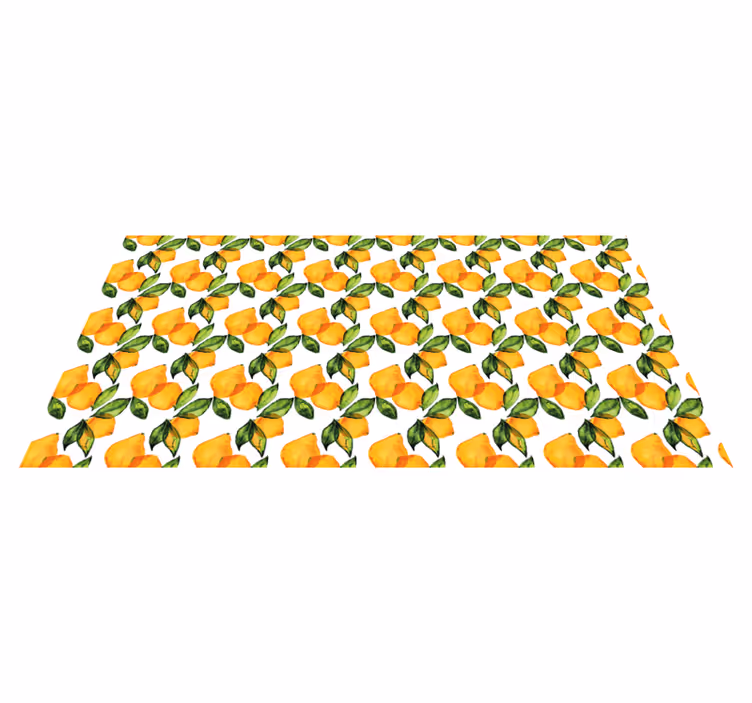 Tapis vinyle citrons style méditerranéen - TenStickers