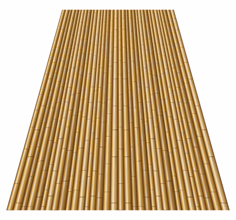 Tapis vinyle salle à manger motif imitation bambou - TenStickers