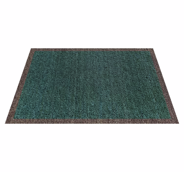 Tapis vinyle imitation moquette verte et beige - TenStickers