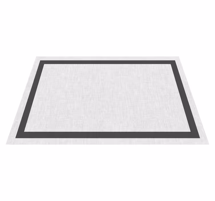 Tapis vinyle imitation moquette blanc et gris - TenStickers