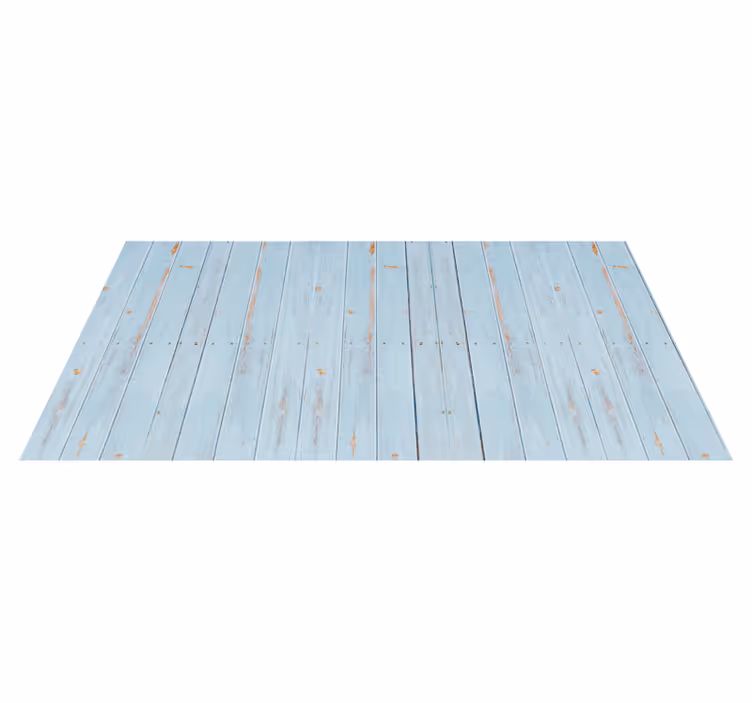 Tapis vinyle couloir texture bois bleu - TenStickers