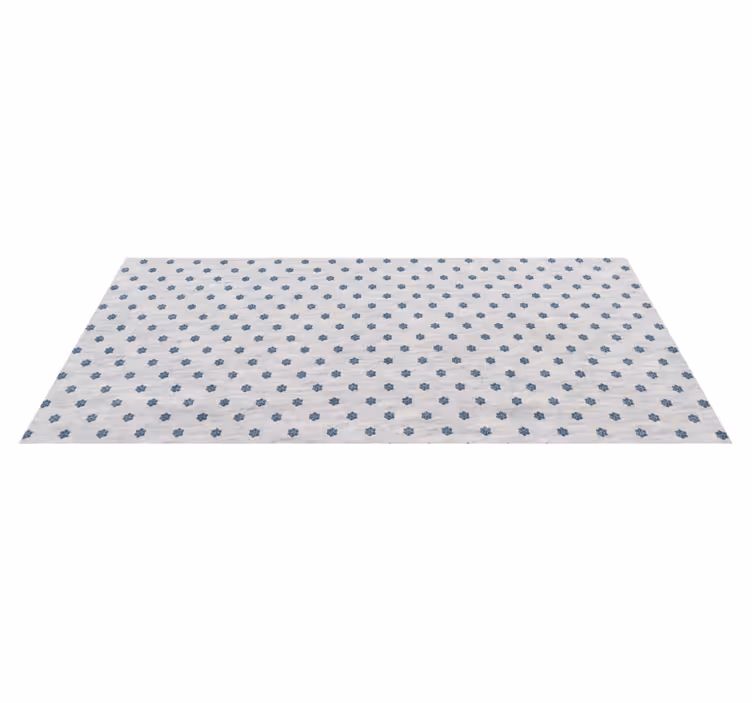 Tapis vinyle couloir motif de petites fleurs - TenStickers