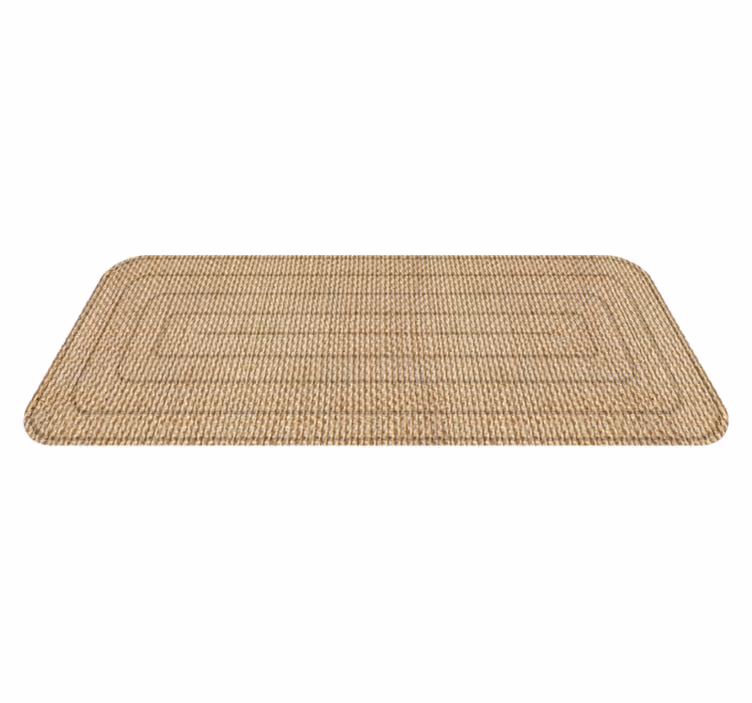 Tapis vinyle couloir texture de jute - TenStickers